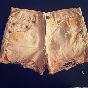 Free People Orange Shorts (24)